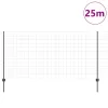  Kerítés oszlopokkal Szürke 1,2 x 25 m Acél