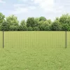  Kerítés oszlopokkal Szürke 0,6 x 50 m Acél és PVC