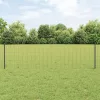  Kerítés oszlopokkal Szürke 0,6 x 50 m Acél és PVC