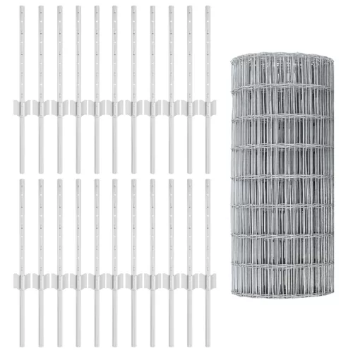  Euro Kerítés 22 U Posztal Ezüst 0,4x50 m Acél