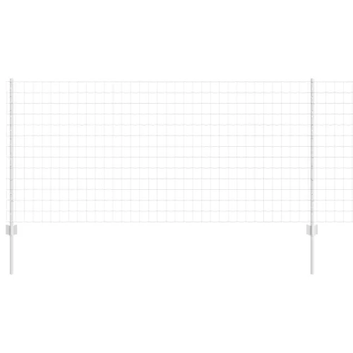  Euro Kerítés 10 U Oszloppal Ezüst 1x10 m Acél