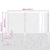  Láncos Kerítés 10 U Oszloppal Zöld 0.8x10 m Acél