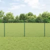  lánc link kerítés 10 U poszttal Zöld 1x10 m acél