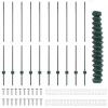  láncos kerítés 10 U oszloppal Zöld 1.4x10 m Acél