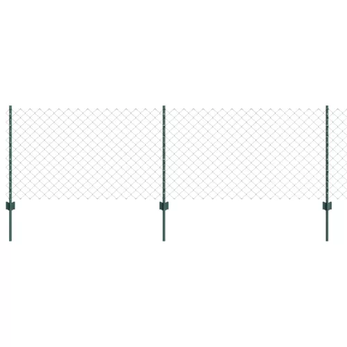  Láncos Kerítés 10 db U Poszttal Zöld 0.8x10 m Acél