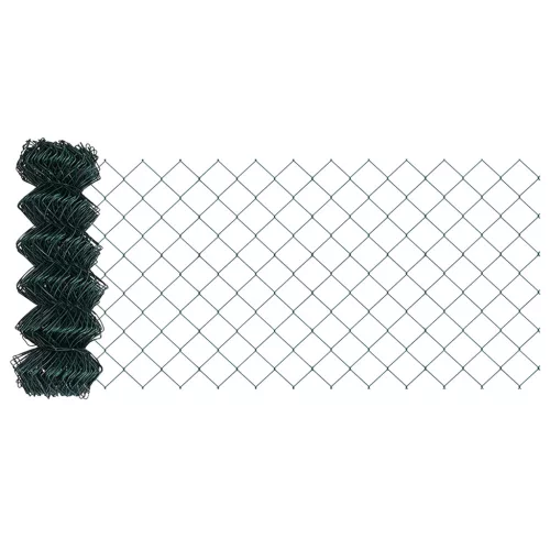  Láncos Kerítés 10 db U Poszttal Zöld 0.8x10 m Acél