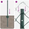  Láncos Kerítés 10 db U Poszttal Zöld 0.8x10 m Acél