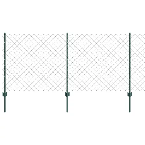  Kerti Kerítés Készlet 2 db Zöld Horganyzott Acél Standard