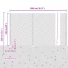  lánckerítés 20 U poszttal Szürke 1.6x10 m Acél