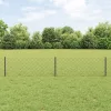  Szalagkerítés 10 U Oszloppal Szürke 0.4x10 m Acél