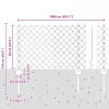 Láncfal 10 U Oszloppal Szürke 0.6x10 m Acél
