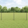  Láncos Kerítés 10 U Poszttal Szürke 0.8x10 m Acél