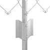  Láncos Kerítés 10 U Oszloppal Ezüst 0.6x10 m Acél