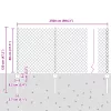  lánc link kerítés 22 U oszloppal Ezüst 0,8x25 m acél
