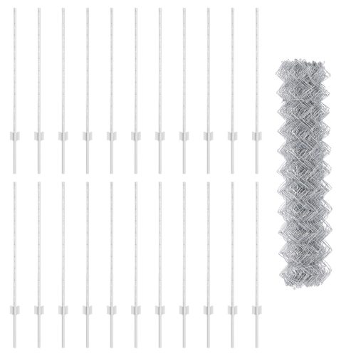  Kerti Kerítés Készlet 2 db Horganyzott acél 25 x 1 m Tartós