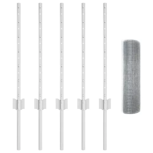  Kerti Kerítés Szett 2 db Horganyzott ezüst Horganyzott acél