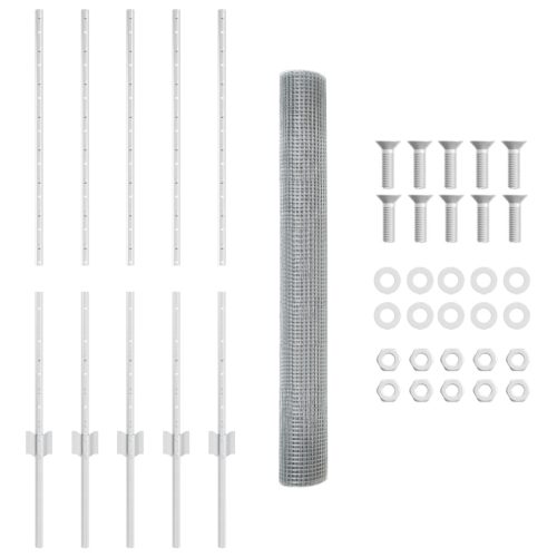  Csirke Háló Kerítés Készlet 2 darabos szett Horganyzott acél