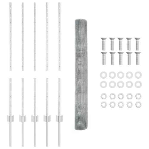  Csirkeháló Kerítés Készlet 2 darab Horganyzott acél Tartós