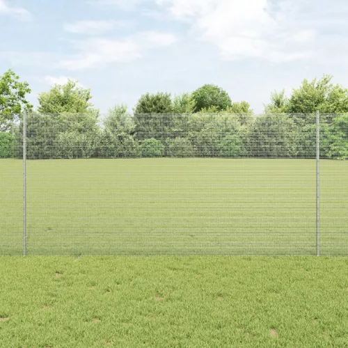  Horganyzott drótháló kerítés 10 U poszttal Ezüst 1.2x10 m Acél