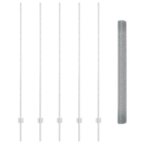  Hegesztett Drótkerítés 10 U Rúddal Ezüst 1,6x10 m Acél