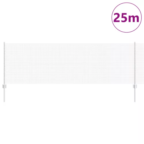  Hegesztett Drót Kerítés 11 U Oszloppal Ezüst 0.8x25 m Acél