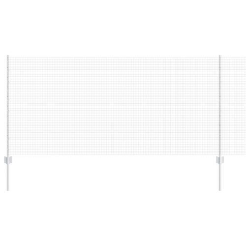  Horganyzott Drótkert 22 U Oszloppal Ezüst 1x25 m Acélból