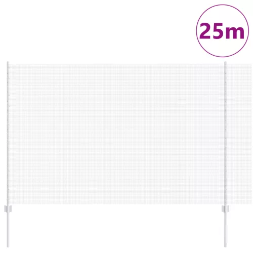  hegesztett drótkerítés 22 U oszlopos ezüst 1.6x25 m acél