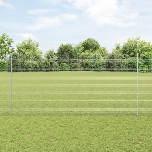  hegesztett drótkerítés 22 U oszloppal Ezüst 1.6x25 m Acél