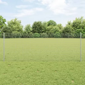    Hegesztett Drótkerítés 22 U Oszloppal Ezüst 0.8x50 m Acél