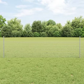  Hegesztett Drótfence 5 Oszloppal Ezüst 0.5x100 m Acél