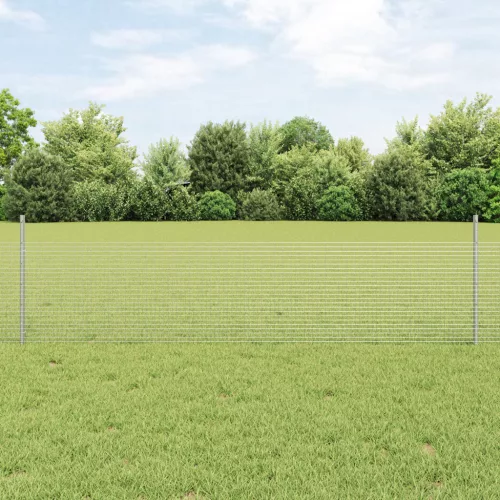  Hegesztett Drótfence 5 Oszloppal Ezüst 0.5x100 m Acél