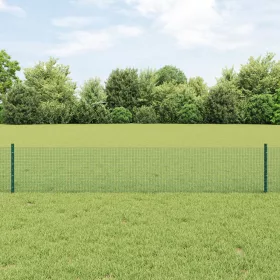    Hegesztett Drótkerítés 5 U oszloppal Zöld 0.4x10 m Acél