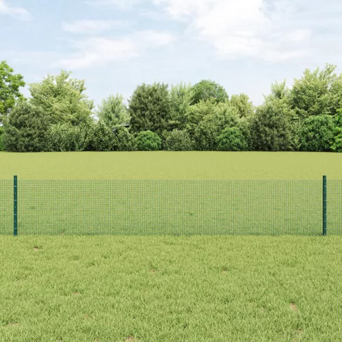  Hegesztett Drótkerítés 5 U oszloppal Zöld 0.4x10 m Acél