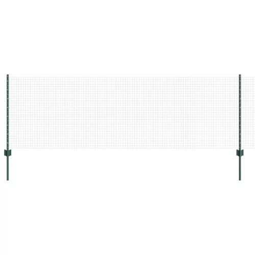  hegesztett drótkerítés 5 U póznával Zöld 0.8x10 m Acél