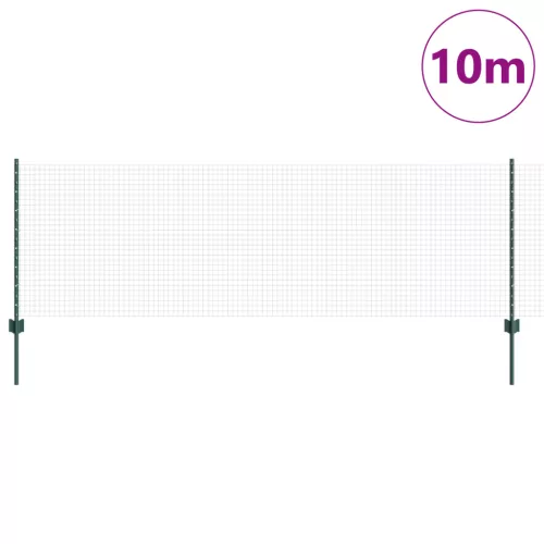  hegesztett drótkerítés 5 U póznával Zöld 0.8x10 m Acél