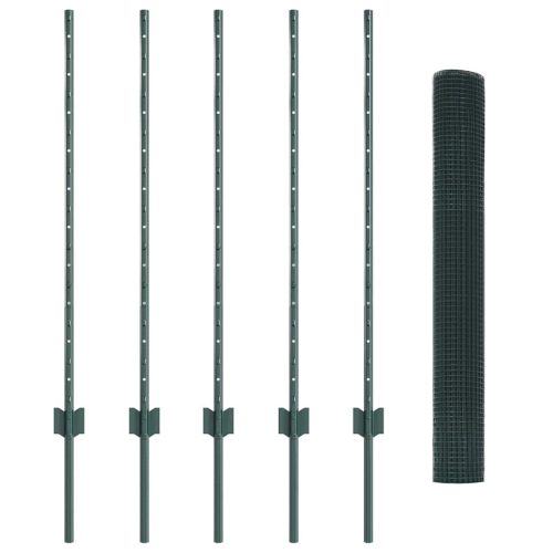  Kerítés oszlopokkal Zöld