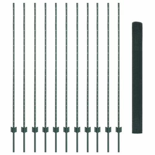  Kerítés oszlopokkal Zöld