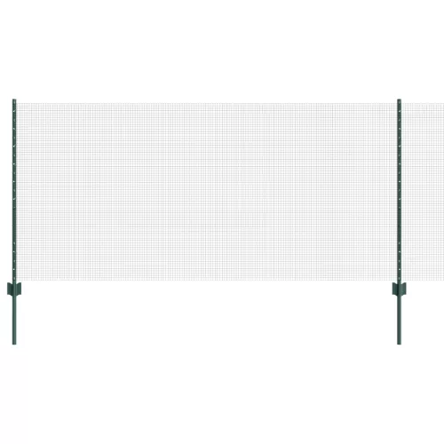  Kerti Kerítés Szett 2 Db Zöld Horganyzott Acél 25 x 1 m Tartós