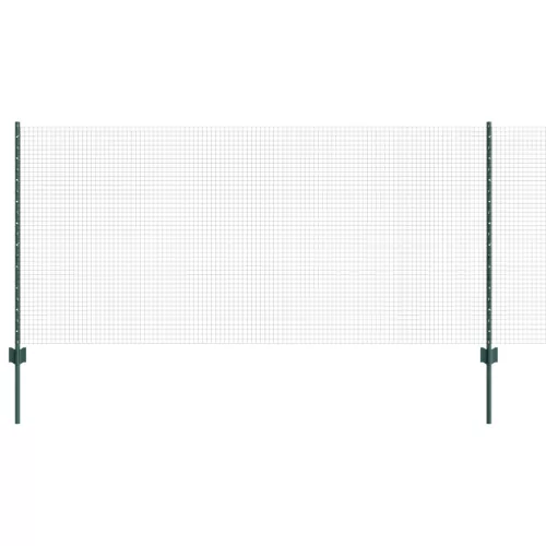  Csirkeháló Kerti Kerítés Készlet 2 darab Zöld Horganyzott Acél