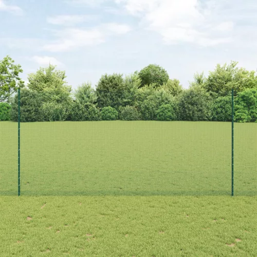  Hegesztett Drótkerítés 11 U Oszloppal Zöld 1.5x25 m Acél