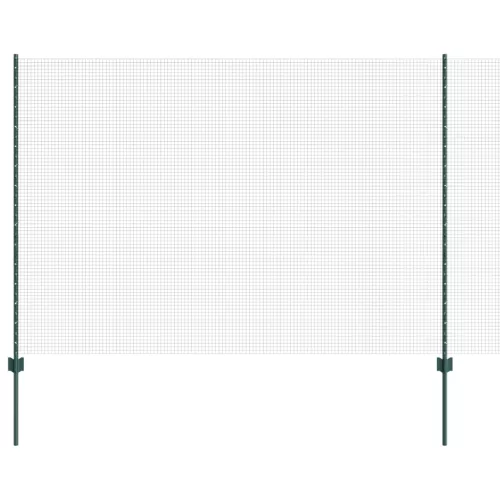  Hegesztett Drótkerítés 11 U Oszloppal Zöld 1.5x25 m Acél