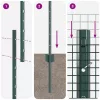  Hegesztett Drótkerítés 11 U Oszloppal Zöld 1.5x25 m Acél