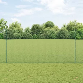    Hegesztett Drótkerítés 11 U Oszloppal Zöld 1.6x25 m Acél