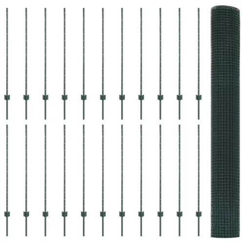  Hegesztett Drótkert 22 U Poszttal Zöld 1.2x50 m Acél