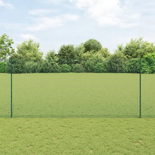  Hegesztett Drótkerítés 22 U Oszloppal Zöld 1.4x50 m Acél