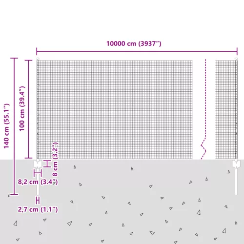  Hegesztett Drótkerítés 44 U Oszloppal Zöld 1x100 m Acél