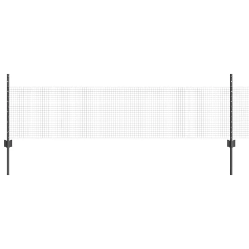  Kerti Kerítés Készlet 2 darab Szürke Horganyzott acél 10 x 0.5 m