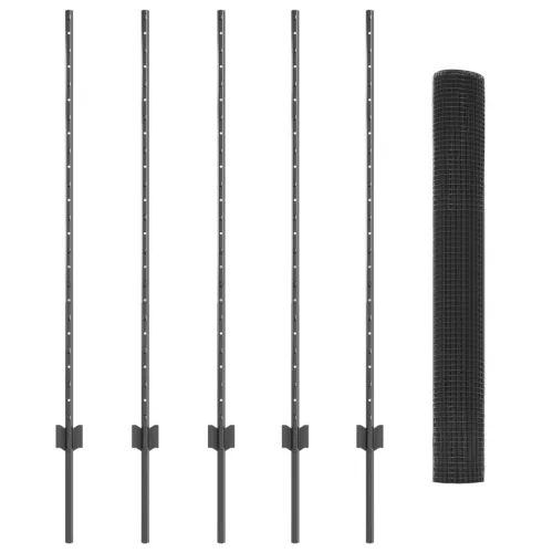  Hegesztett Drótkerítés 10 U Poszttal Szürke 1.2x10 m Acél