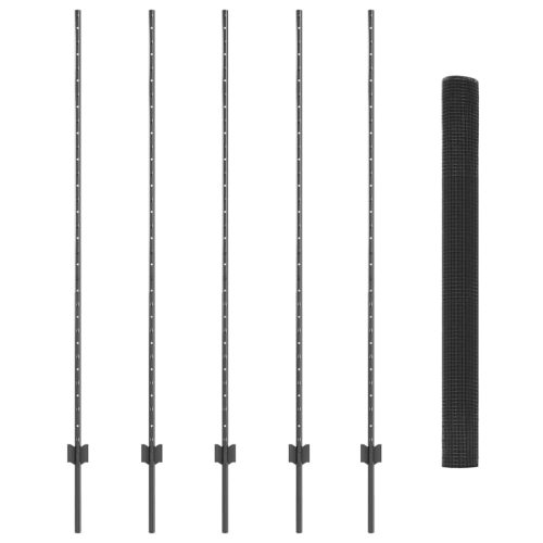  Kerítés oszlopokkal Szürke