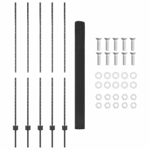  Kerítés oszlopokkal Szürke